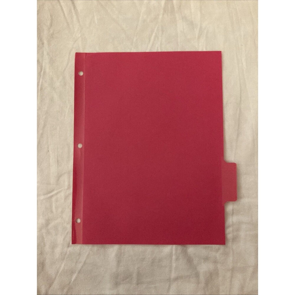 Unbranded 11”x8.5” Paper Pink Binder Divider | 1 Count